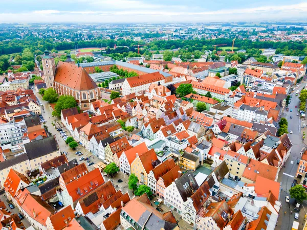 Ingolstadt Oude Stad Luchtfoto Panoramisch Uitzicht Ingolstadt Een Stad Duitse — Stockfoto