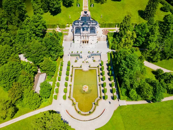 Linderhof Palace Панорамный Вид Воздуха Линдерманн Находится Недалеко Деревни Этталь — стоковое фото