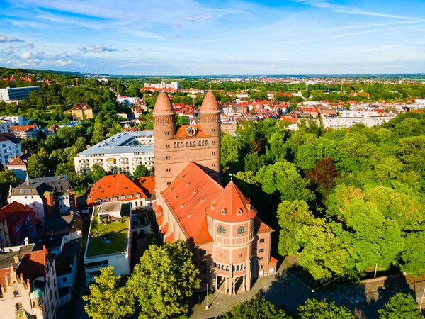 Pauluskirche Paul Εκκλησία Εναέρια Πανοραμική Θέα Στην Πόλη Ulm Γερμανία — Φωτογραφία Αρχείου