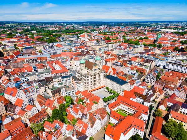 Augsburg Oude Stad Luchtfoto Panoramisch Uitzicht Augsburg Een Stad Duitse — Stockfoto