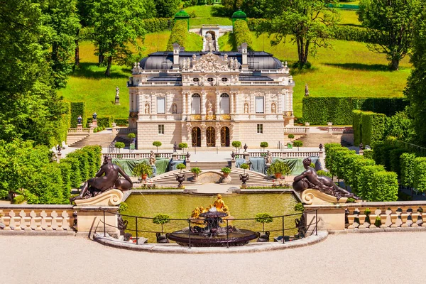 Schloss Linderhof Palace Est Situé Près Village Ettal Dans Sud — Photo