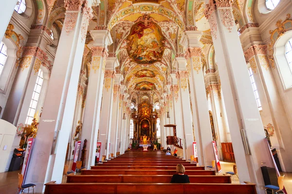 Monachium Niemcy Lipca 2021 Kościół Ducha Świętego Lub Wnętrze Heilig — Zdjęcie stockowe