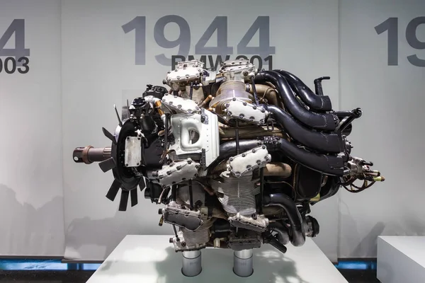Monaco Baviera Germania Luglio 2021 Motore Bmw 801 Bmw Museum — Foto Stock