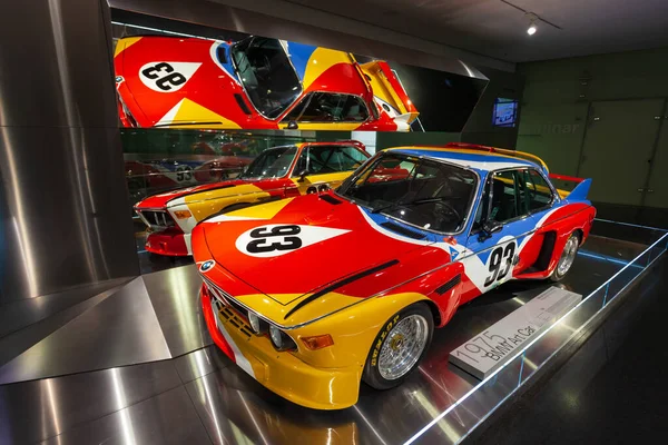 德国慕尼黑 2021年7月8日 1975年宝马3 Csl艺术车在德国慕尼黑奥林匹克公园附近的宝马汽车博物馆 — 图库照片