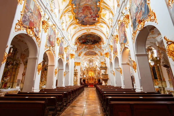 Regensburg Germany July 2021 Basilica Nativity Our Lady Interior Regensburg — Stock Photo, Image