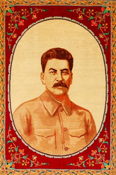Gori Georgia Augusti 2021 Stalins Porträttmatta Joseph Stalins Museum Gori — Stockfoto