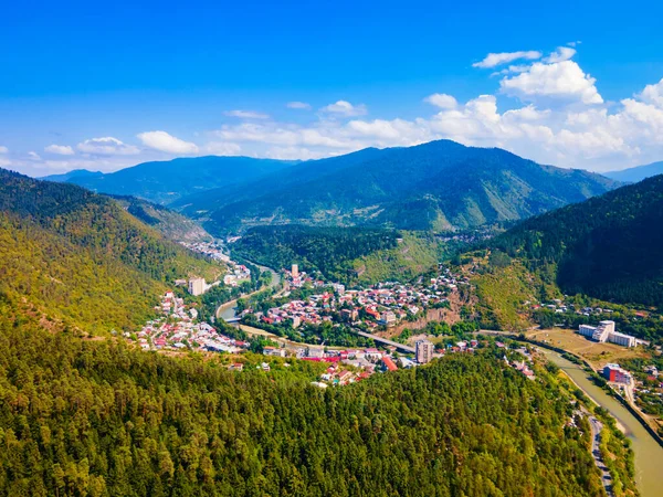 Vue Panoramique Aérienne Borjomi Borjomi Est Une Ville Balnéaire Région — Photo