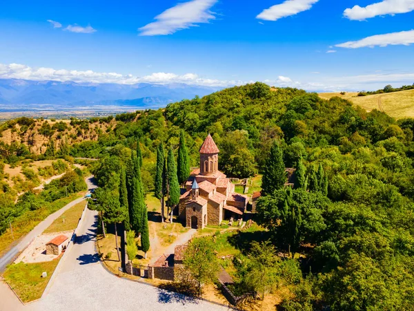 Mosteiro Ikalto Vista Panorâmica Aérea Complexa Kakheti Kakheti Uma Região — Fotografia de Stock