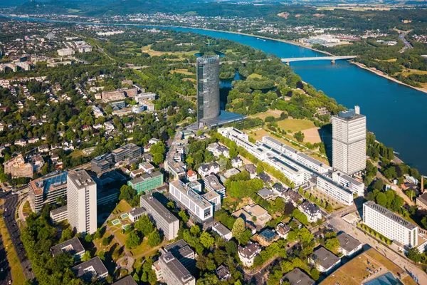Bundesviertel Federal Government District Aerial Panoramic View Bonn City Germany — Stock Photo, Image