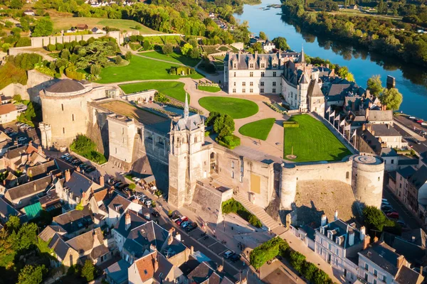 Chateau Amboise Widok Lotu Ptaka Jest Zamek Amboise Miasto Loire — Zdjęcie stockowe