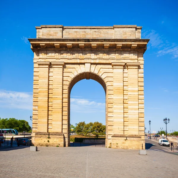 Porte Cailhau Calhau Gate Est Monument Situé Bordeaux France — Photo