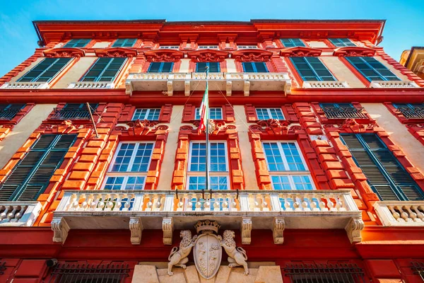 Palazzo Brignole Satışı Veya Rosso Sarayı Talya Nın Ceneviz Kenti — Stok fotoğraf