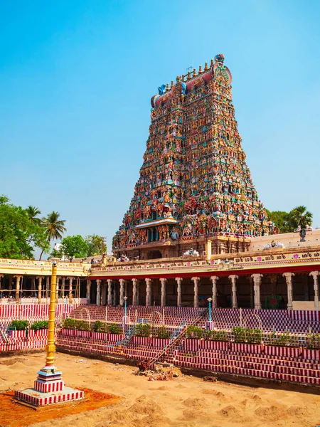 Meenakshi Amman Temple Templo Hindu Histórico Localizado Cidade Madurai Tamil — Fotografia de Stock