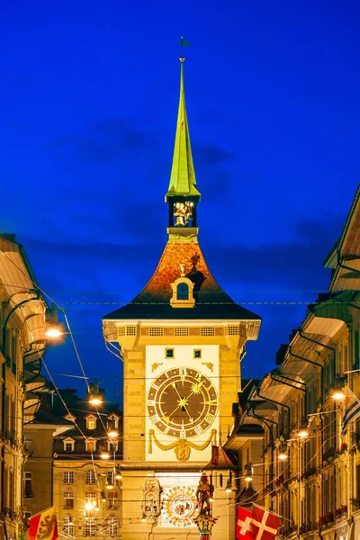 Zytglogge Una Storica Torre Dell Orologio Medievale Nella Città Berna — Foto Stock