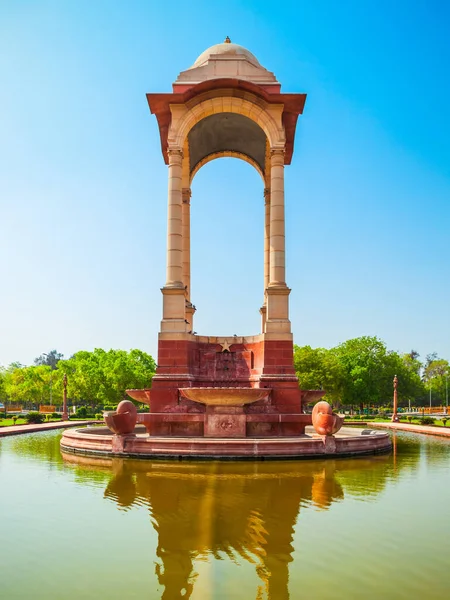 India Gate Canopy Een Gedenkteken Voor Oorlog Gelegen Het Rajpath — Stockfoto
