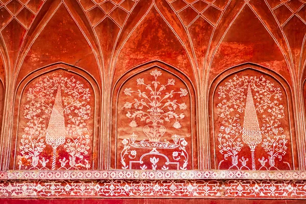 Geometrický Vzor Pozadí Zdi Paláce Taj Mahal Městě Agra Uttar — Stock fotografie