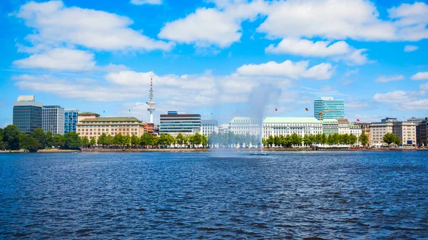 Fontaines Alster Dans Centre Hambourg Allemagne — Photo
