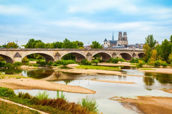 Orleans Cathedral Bridge Loire River Orleans Prefecture Commune North Central — Stock Photo, Image