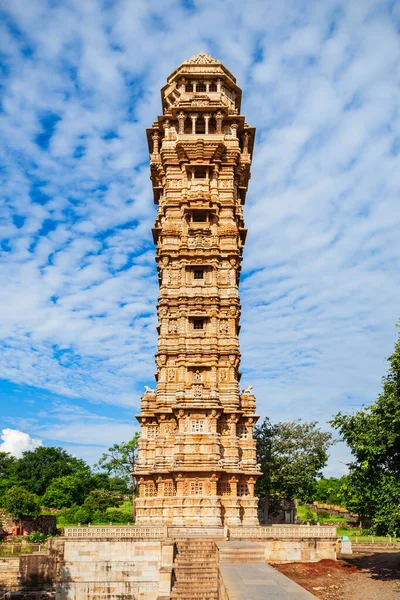 Vijaya Vijay Stambha Means Tower Victory Monument Tower Chittor Fort — Stock Photo, Image
