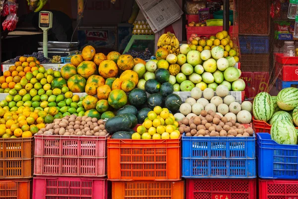Cochin Indien Mars 2012 Fruts Och Grönsaker Den Lokala Marknaden — Stockfoto