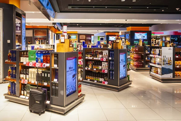 Dubai Förenade Arabemiraten Mars 2019 Alkoholbutik Taxfree Zonen Dubais Internationella — Stockfoto