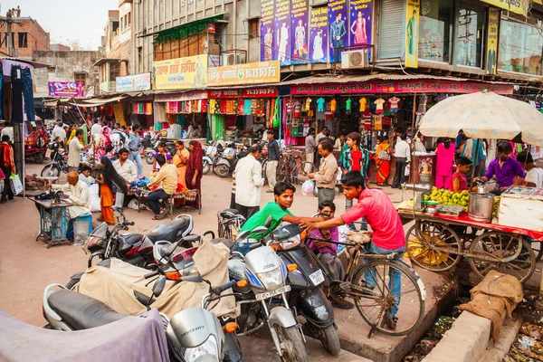 Agra India Aprile 2012 Market Street Agra City Uttar Pradesh — Foto Stock