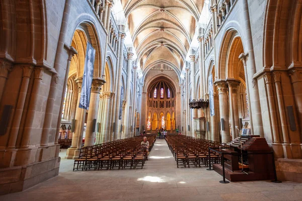 Lausanne Sverige Juli 2019 Katedralen Notre Dame Lausanne Interiör Kyrka — Stockfoto
