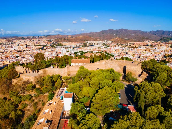 Castillo Gibralfaro Fortress Aerial Panoramic View Malaga Malaga City Andalusia — Stock Photo, Image