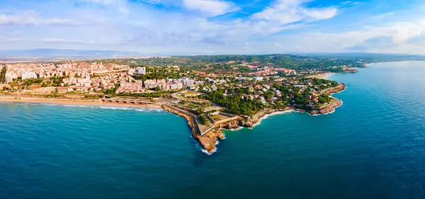 Tarragona Miasto Plaża Panoramiczny Widok Powietrza Tarragona Miasto Portowe Położone — Zdjęcie stockowe