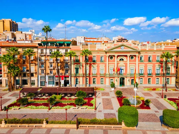 Murcia Town Hall 파노라마 Murcia는 스페인 남동부에 위치한 도시입니다 — 스톡 사진