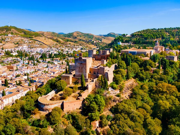 Alhambra Vista Panoramica Aerea Alhambra Complesso Fortificato Situato Nella Città — Foto Stock
