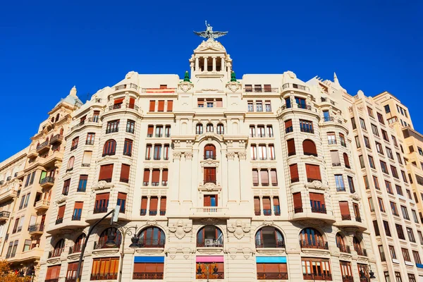 Piękny Zabytkowy Budynek Walencji Valencia Jest Trzecią Najbardziej Zaludnioną Gminą — Zdjęcie stockowe