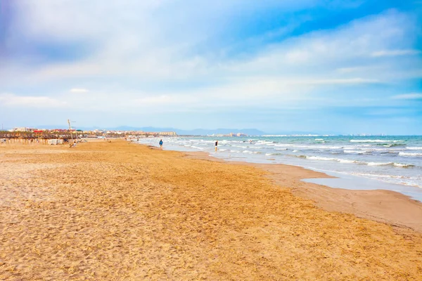 Spiaggia Valencia Valencia Terzo Comune Più Popolato Della Spagna — Foto Stock