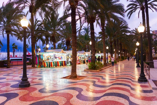 Promenade Perto Porto Alicante Alicante Uma Cidade Espanha Localizada Região — Fotografia de Stock