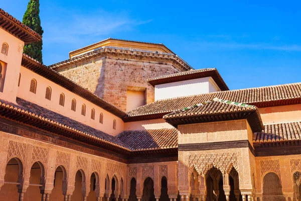 Lions Palats Vid Lions Hov Alhambra Palatset Granada Spanien — Stockfoto
