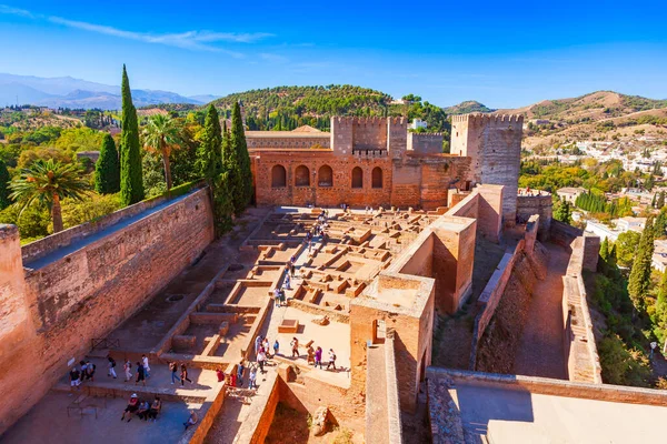 Alcazaba Una Fortezza Sulla Punta Occidentale Del Complesso Dell Alhambra — Foto Stock