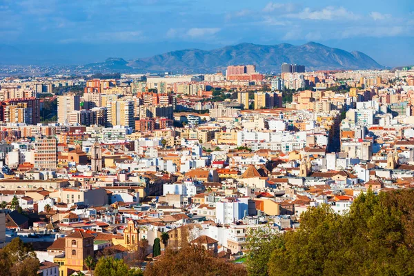 Vista Panoramica Aerea Malaga Malaga Una Città Della Comunità Andalusa — Foto Stock