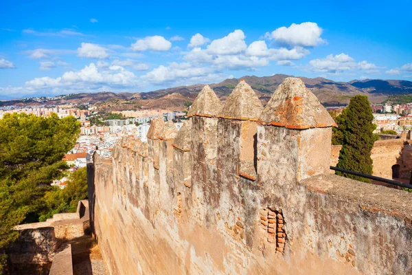 Malaga Fortress Walls Malaga City Andalusia Community Spain — Stock Photo, Image