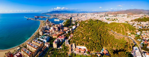 Vue Panoramique Aérienne Malaga Malaga Est Une Ville Communauté Andalouse — Photo