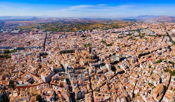 Granada aerial panoramic view. Granada is the capital city of the province of Granada in the community of Andalusia, Spain.