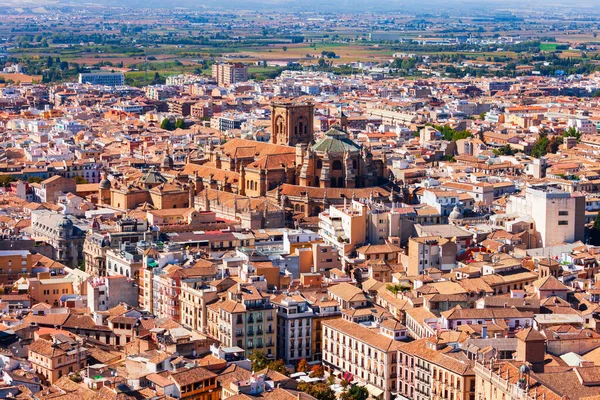Die Kathedrale Von Granada Aus Der Luft Kathedrale Der Menschwerdung — Stockfoto