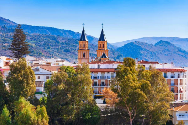 stock image Orgiva aerial panoramic view. Orgiva is a town in the Alpujarras area in the province of Granada in Andalusia, Spain.