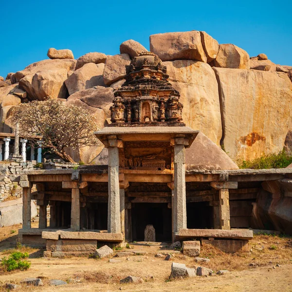 Groupe Monuments Hampi Était Centre Empire Hindou Vijayanagara Dans État — Photo