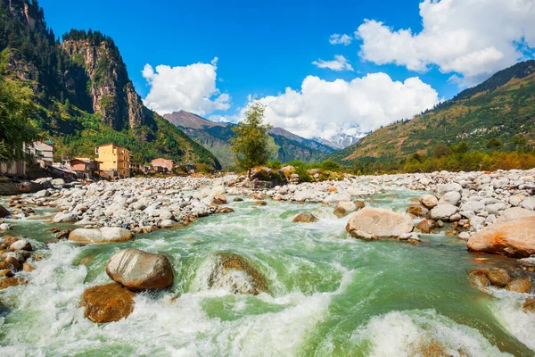 Река Биас Вблизи Манали Долине Илу Индийском Штате Химачал Прадеш — стоковое фото