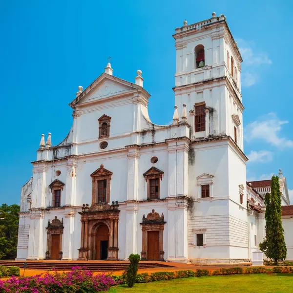 Catedral Romersk Katolsk Kyrka Som Ligger Gamla Goa Indien — Stockfoto