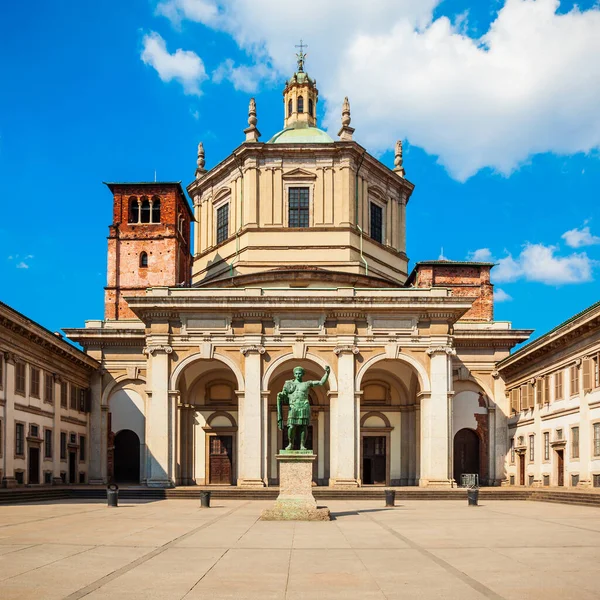 Basilikan San Lorenzo Maggiore Romersk Katolsk Kyrka Milano Stad Lombardiet — Stockfoto