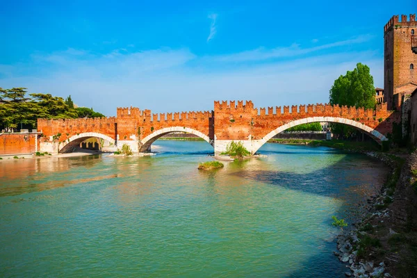 Castelvecchio Old Castle Scaligero Bridge Verona Veneto Region Italy — Stock Photo, Image