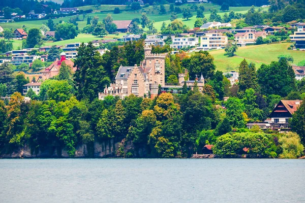 Luzerner Stadtluftbild Luzern Ist Eine Stadt Der Zentralschweiz — Stockfoto