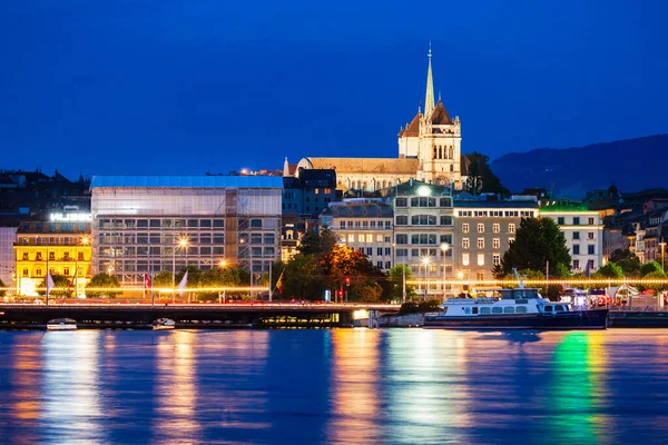 Geneva City Panoramic View Geneva Geneve Second Most Populous City — Stock Photo, Image