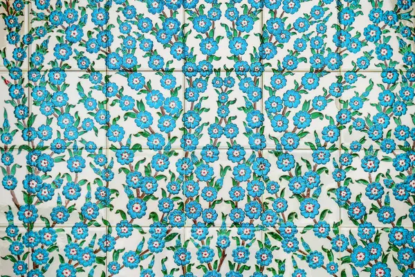 Дизайн Цветочных Узоров Стене Большой Мечети Шейха Зайеда Крупнейшей Мечети — стоковое фото